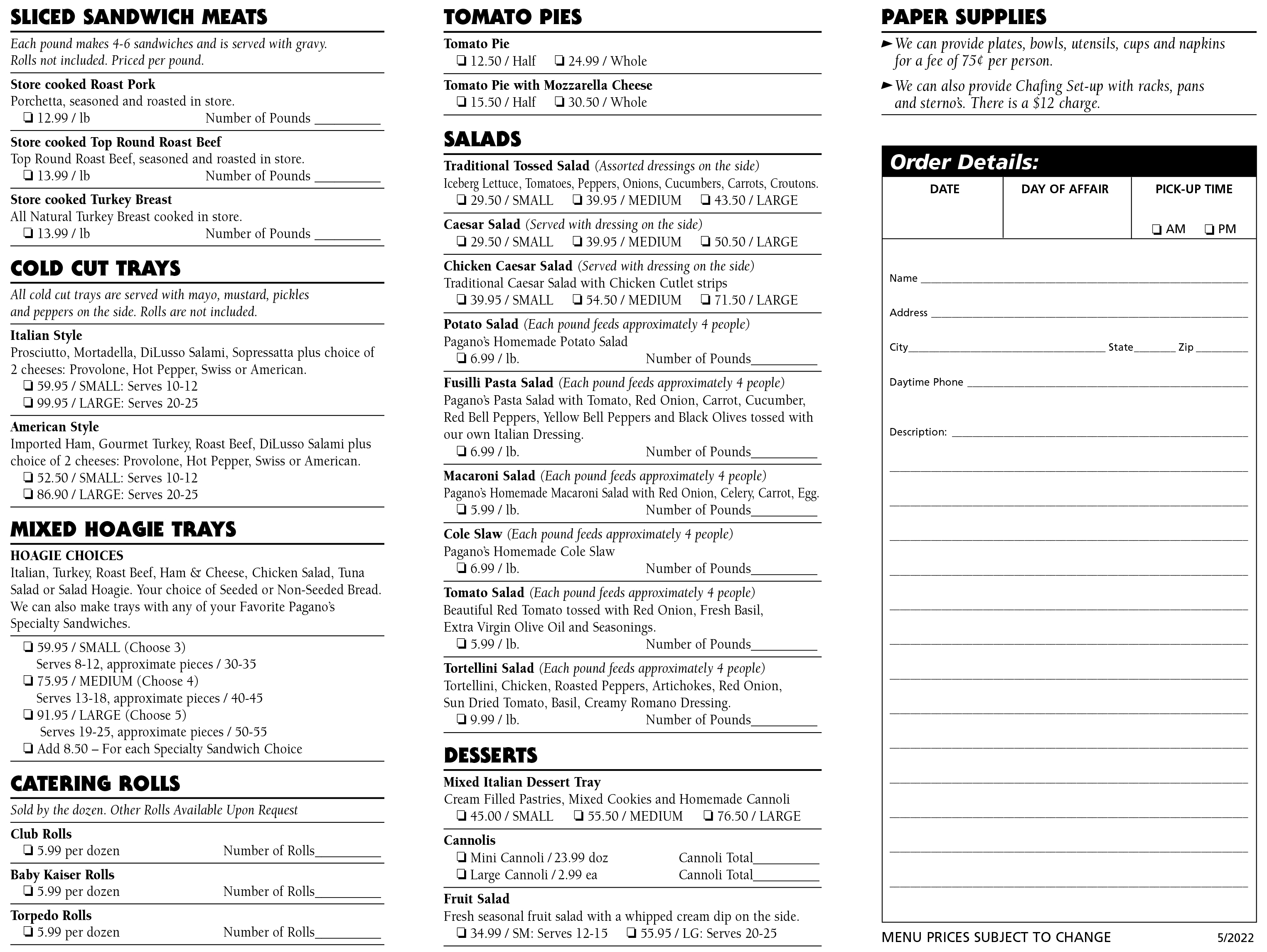 catering menu pg2