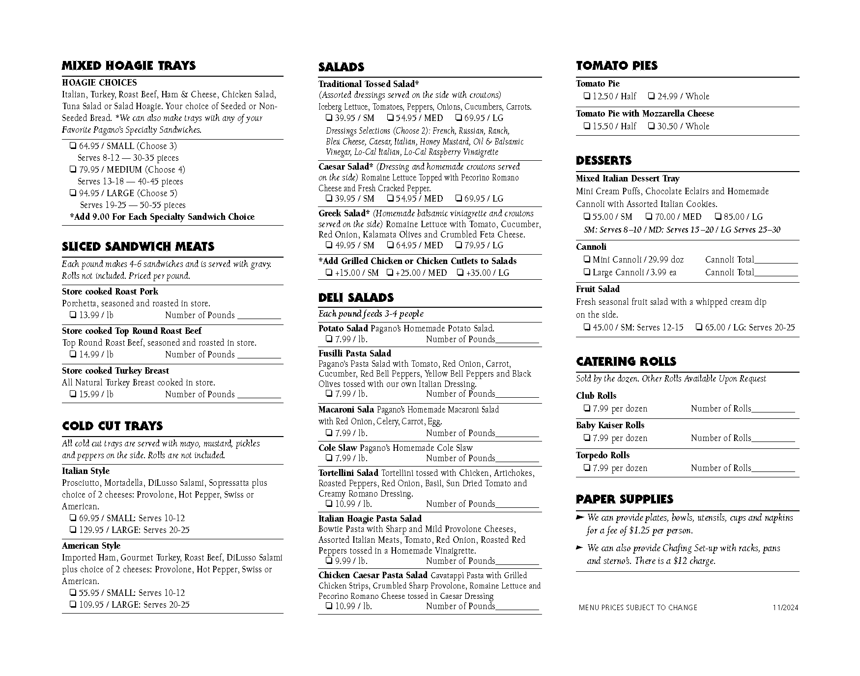 catering menu pg2